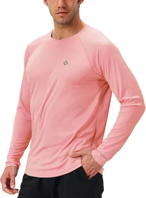NAVISKIN Men's Rash Guard Shirts Swim Shirts UPF 50  UV Sun Protection Long Sleeve Shirts Lightweight Quick Dry