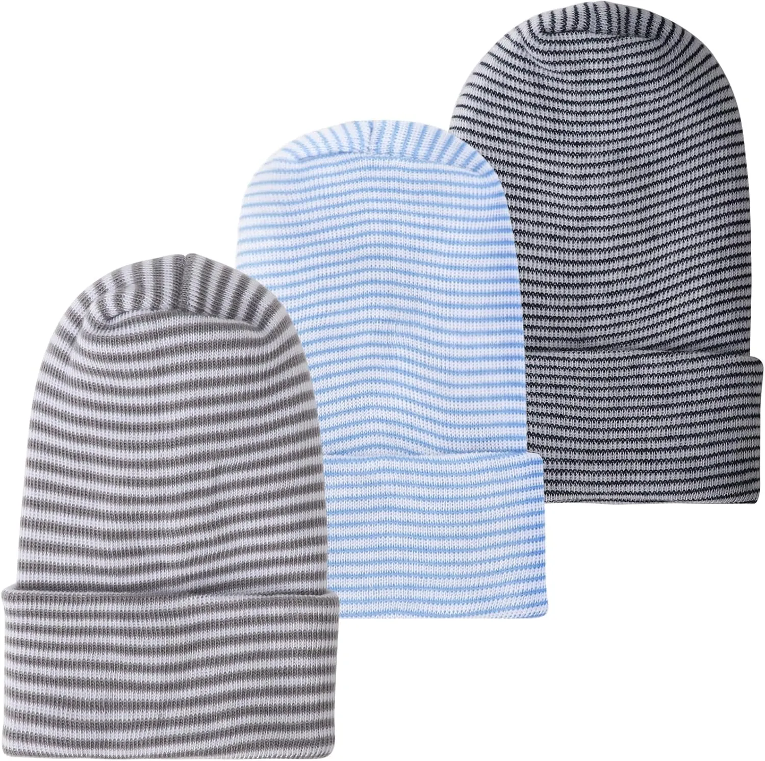 Newborn Baby Girl Hats Soft No Scratch Cotton Toddler Infant Beanie Caps Newborn Hospital Hat for Boy Girl 0-6 Months