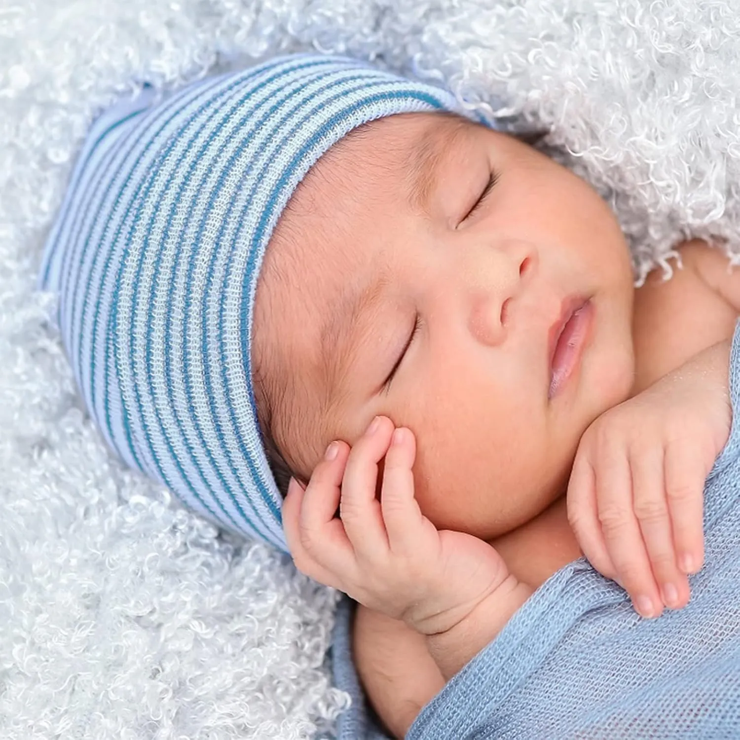 Newborn Baby Girl Hats Soft No Scratch Cotton Toddler Infant Beanie Caps Newborn Hospital Hat for Boy Girl 0-6 Months