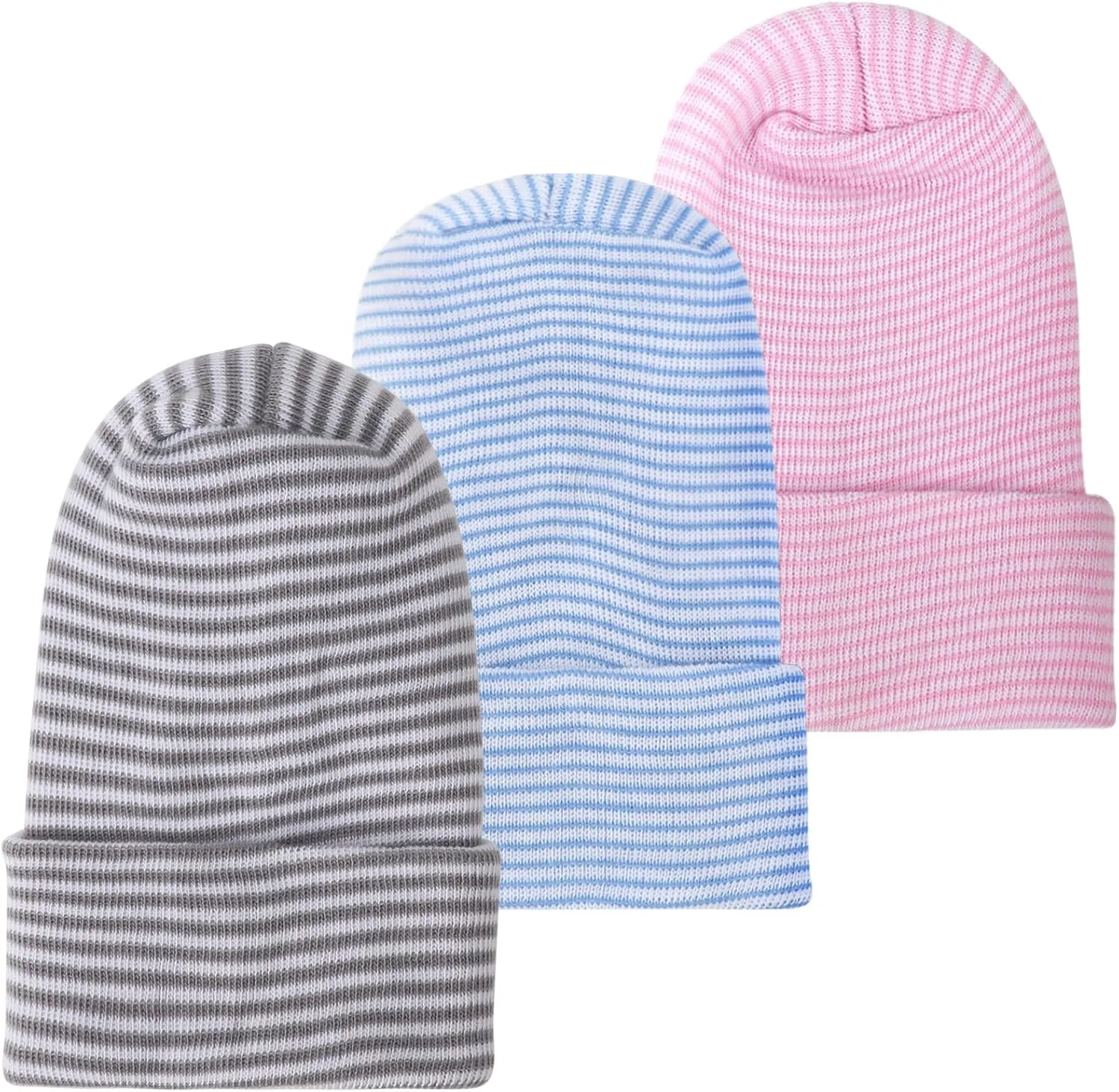 Newborn Baby Girl Hats Soft No Scratch Cotton Toddler Infant Beanie Caps Newborn Hospital Hat for Boy Girl 0-6 Months