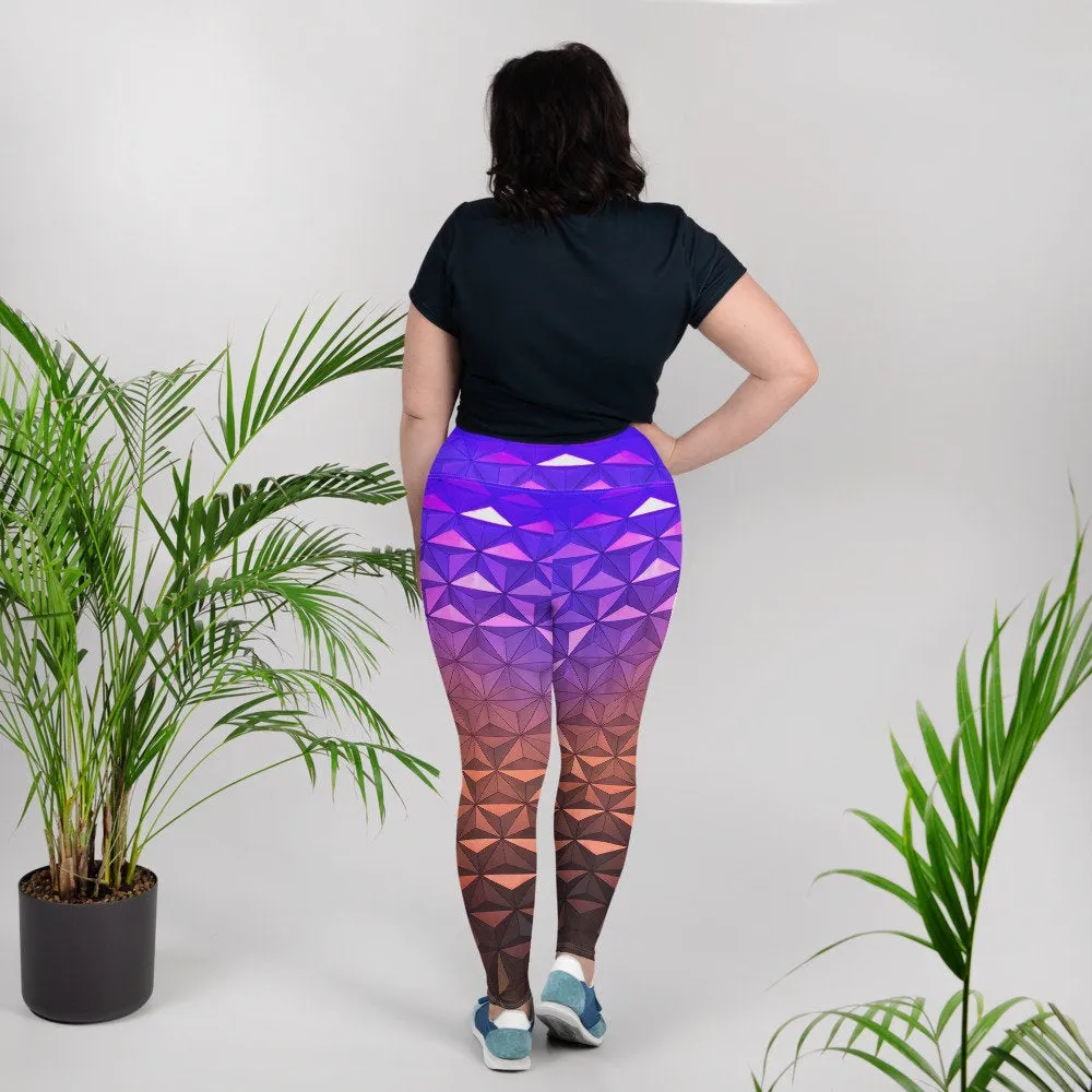 Nighttime Spaceship Earth Inspired Plus Size Leggings