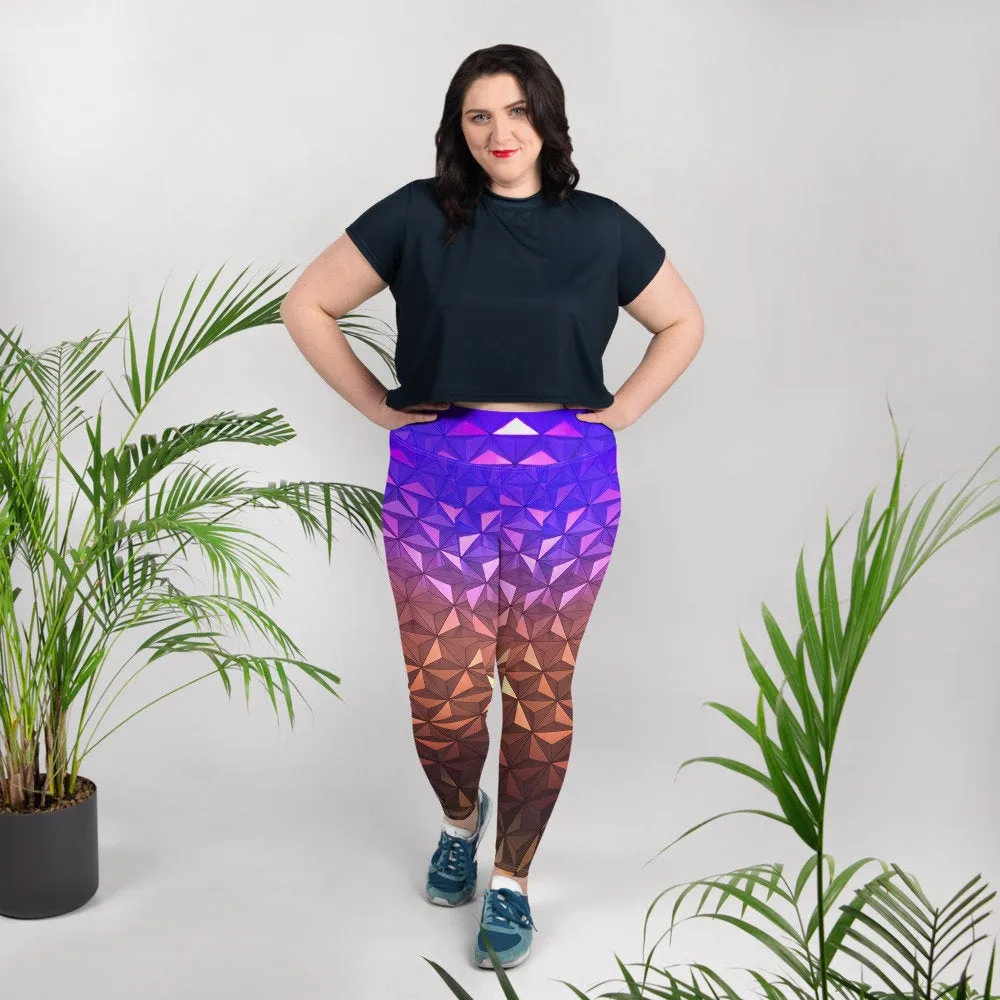 Nighttime Spaceship Earth Inspired Plus Size Leggings