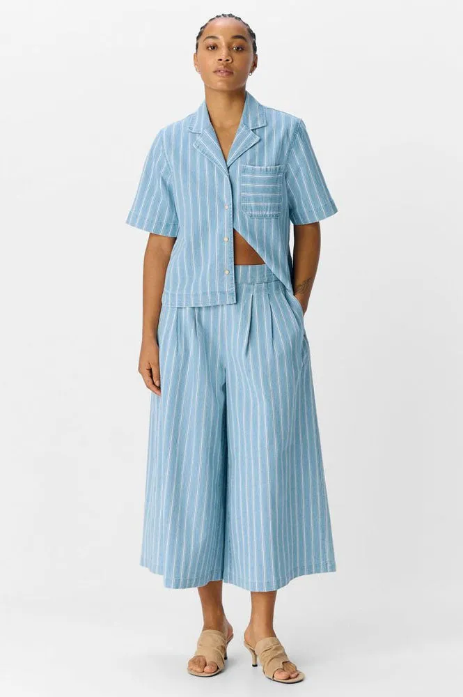 Object Elsie Wide Striped Culotte Jeans