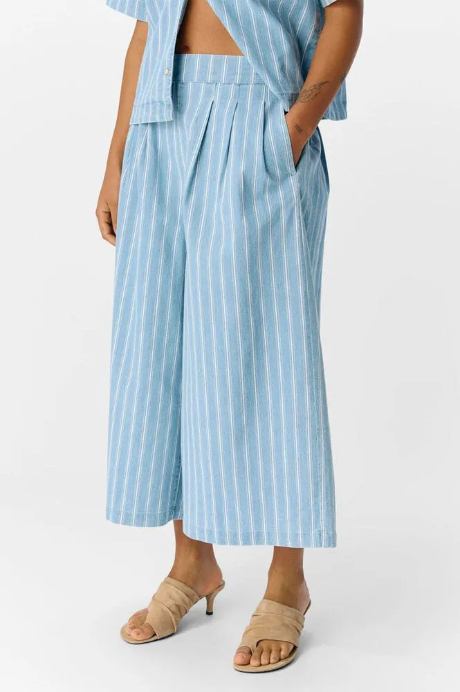 Object Elsie Wide Striped Culotte Jeans