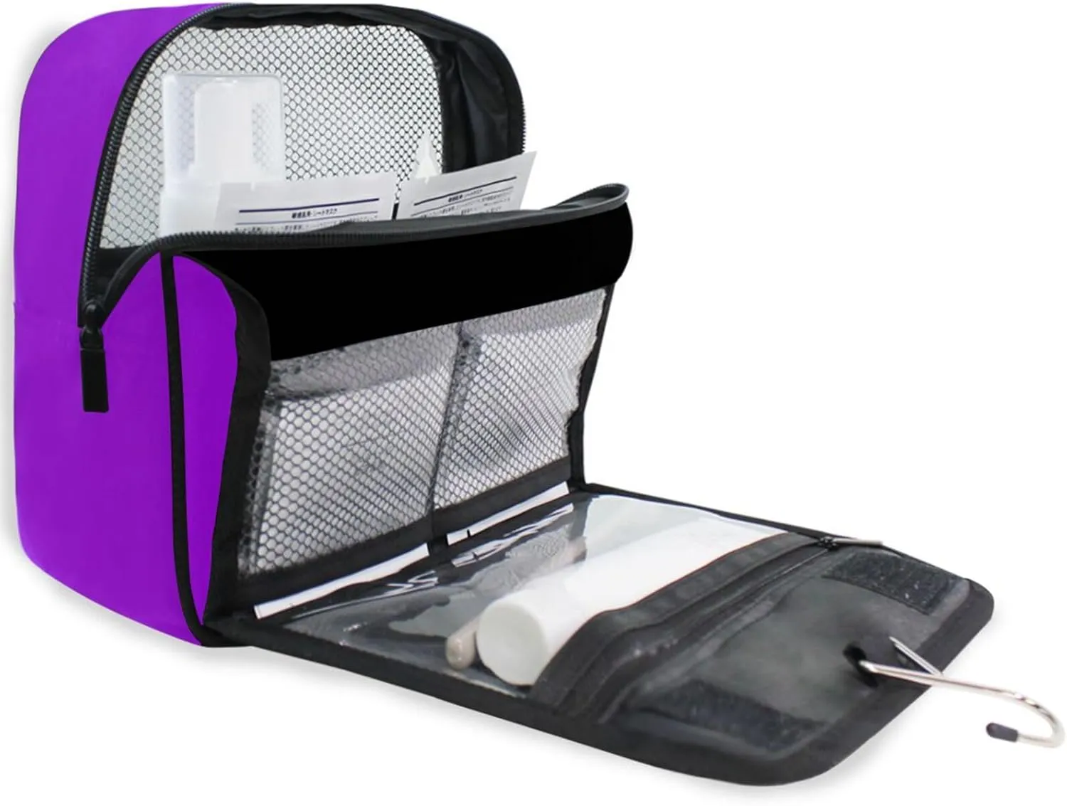 ODAWA Hanging Cosmetic Toiletry Bag Dark Violet Travel Toiletry Bag Hanging Compact