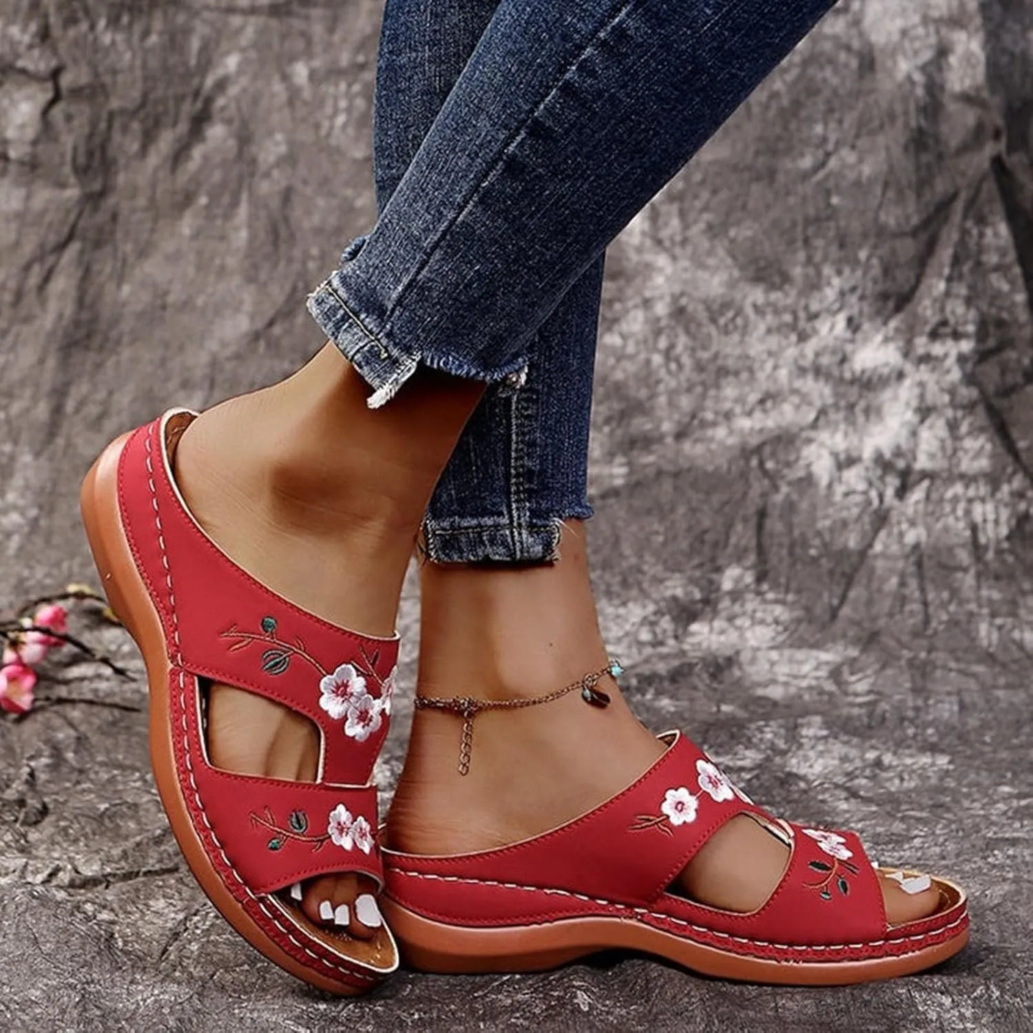 Orthopedic Sandals for Women, Women Dressy Summer Comfortable Sandals with Arch Support Walking Sandals Flip Flops Sandals
