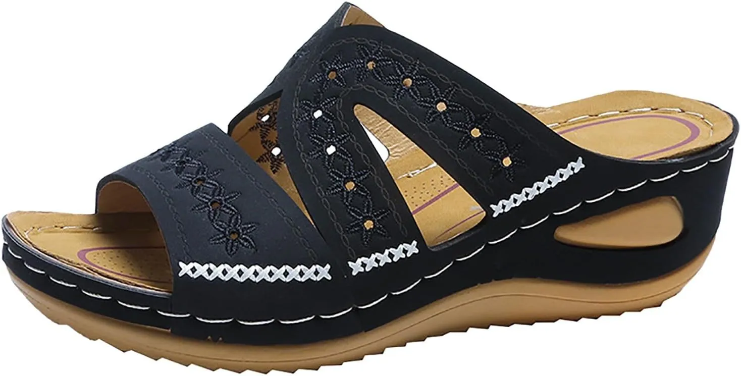 Orthopedic Sandals for Women, Women Dressy Summer Comfortable Sandals with Arch Support Walking Sandals Flip Flops Sandals