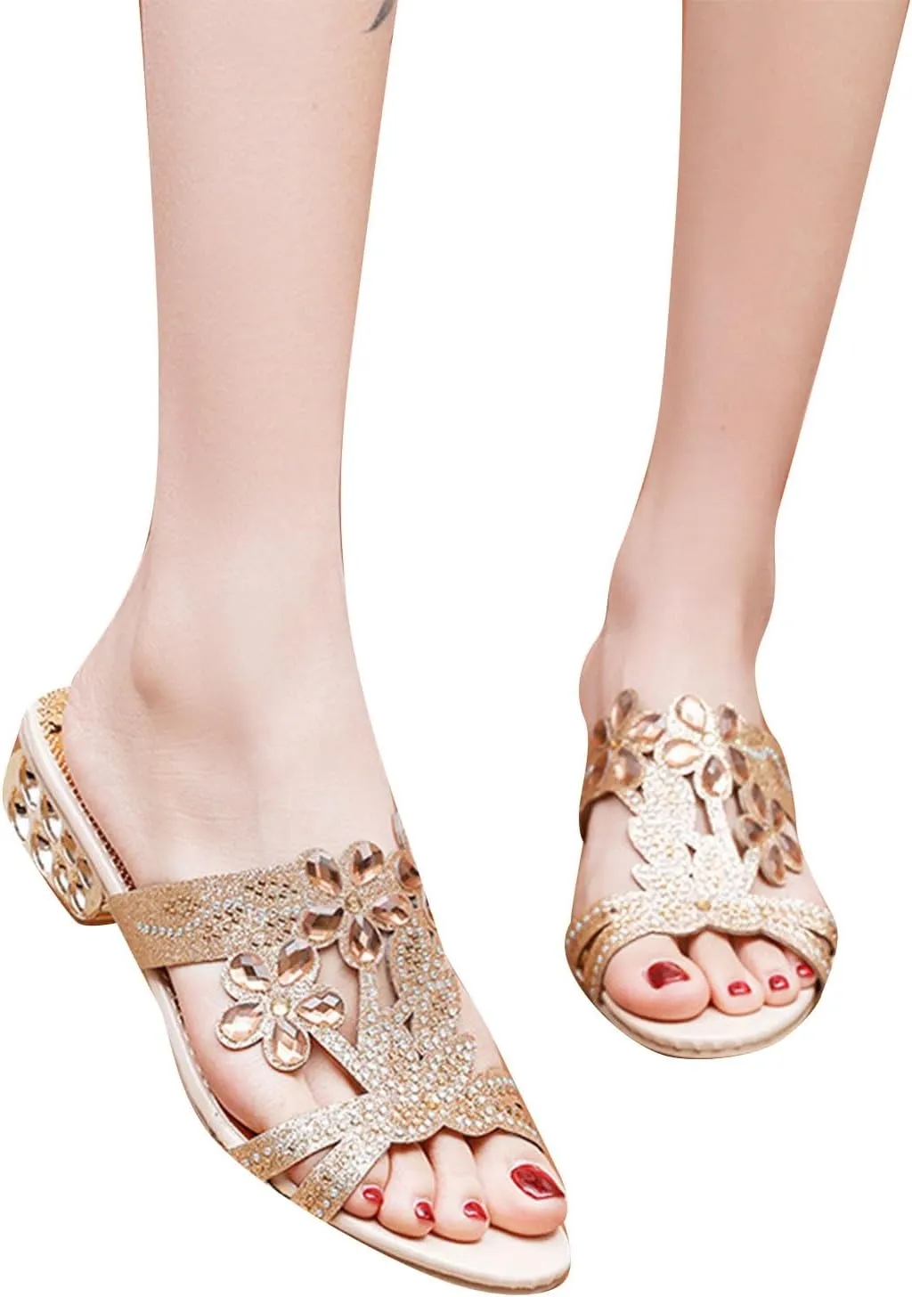 Outdoor Slippers for Women Casual Slides Pearls Hollow Out Sandals Comfort Sandal Flower Graphic Beach Vacation Slipper Footwear