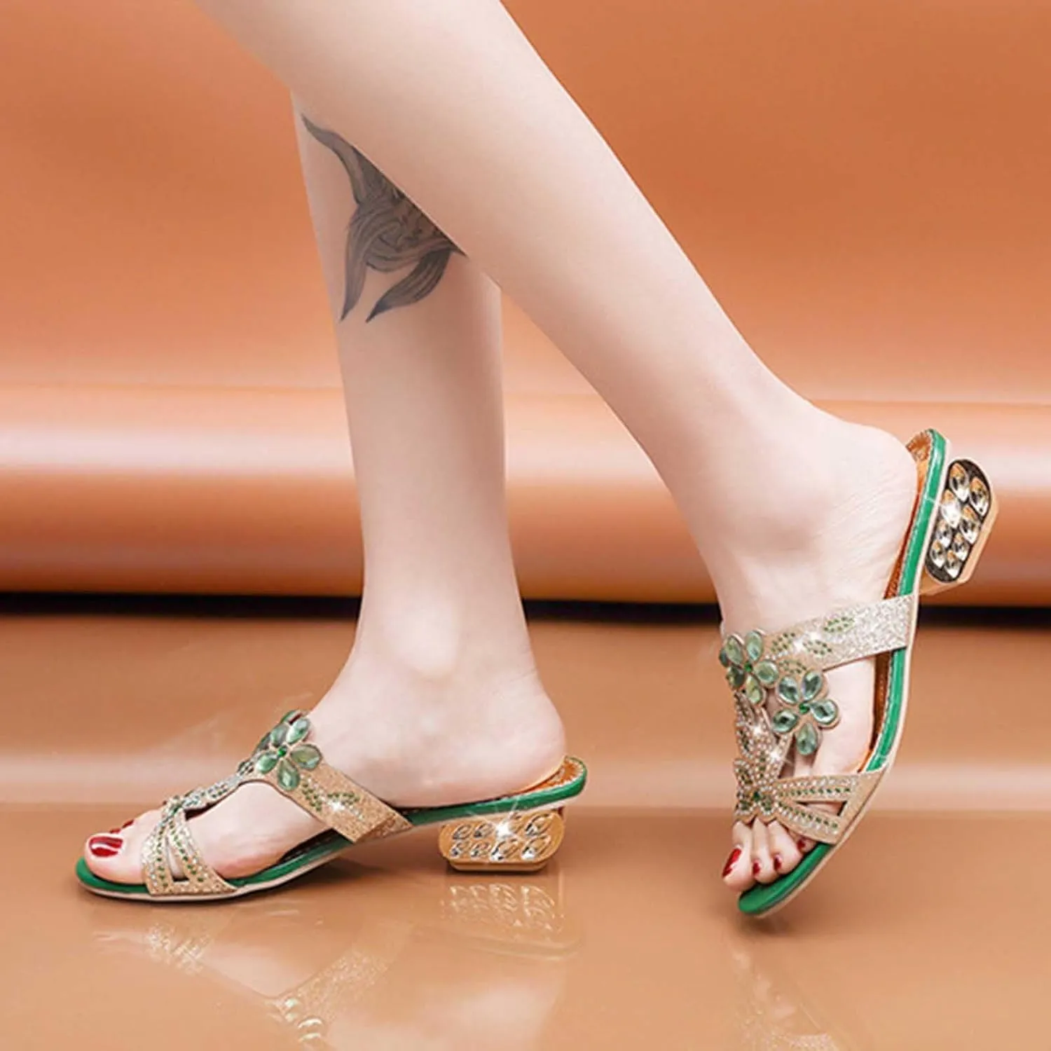 Outdoor Slippers for Women Casual Slides Pearls Hollow Out Sandals Comfort Sandal Flower Graphic Beach Vacation Slipper Footwear