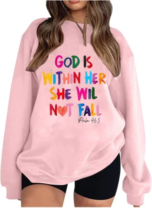 Oversized Crewneck Sweatshirt Women 2024 Winter Fashion Clothes Causal Loose Long Sleeve Pullover Tops Preppy Shirts
