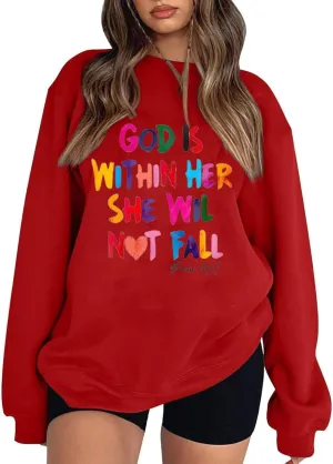 Oversized Crewneck Sweatshirt Women 2024 Winter Fashion Clothes Causal Loose Long Sleeve Pullover Tops Preppy Shirts