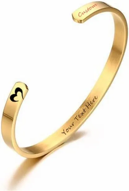 Personalized Cuff Bracelets for Women,Inspirational Mantra Butterfly Heart Christ Cross Engraved Cuff Bangles Gifts for Women Couples,Custom Date Name Latitude Jewelry Gift