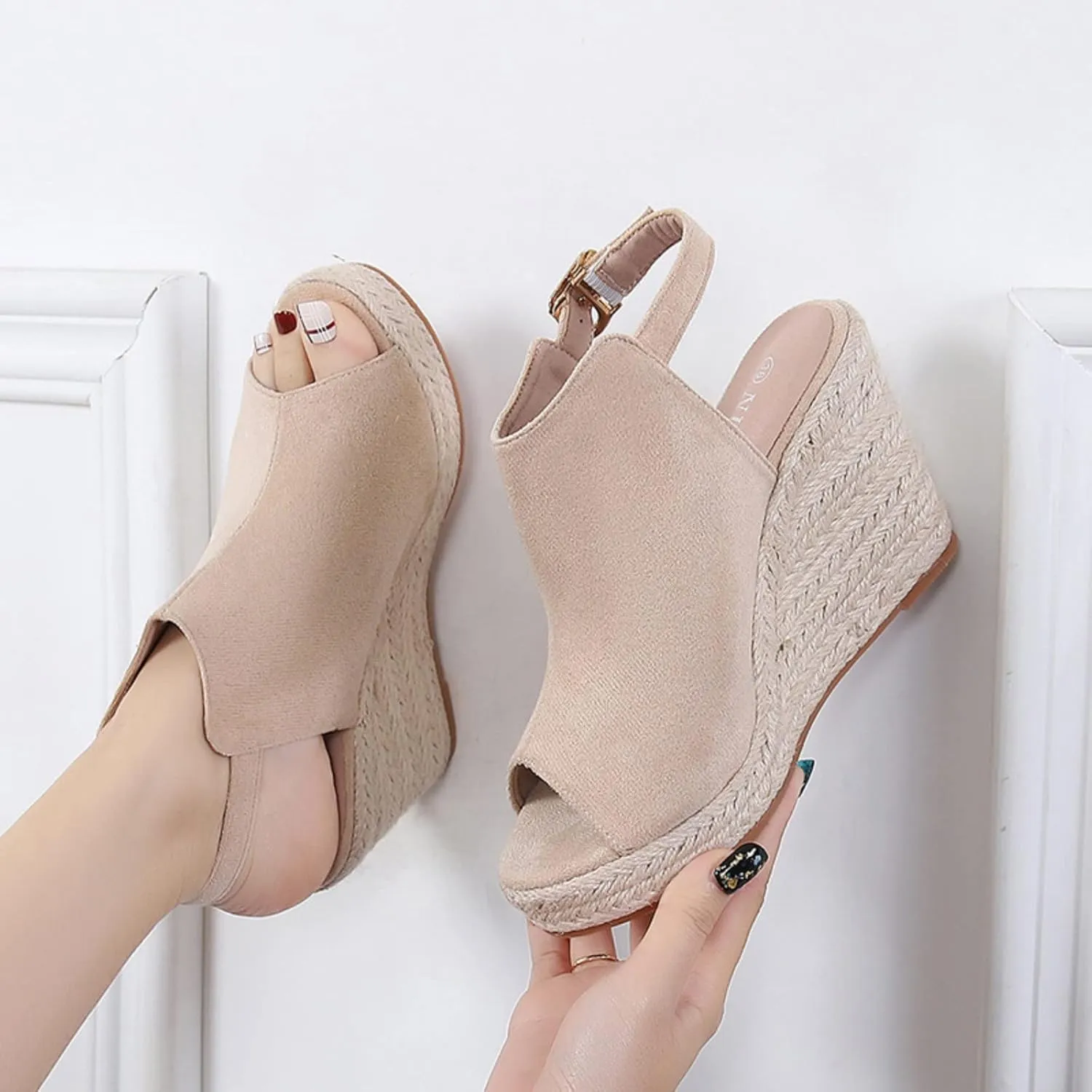 Platform Sandals Women Slip On Shoes Cross Strap Comfortable Chunky Heel Breathable Sandals Open Toe Summer Dressy Boho Style Footwear Orthopedic Sandal Beach Dressy Flip Flops for Wide Toe Spring