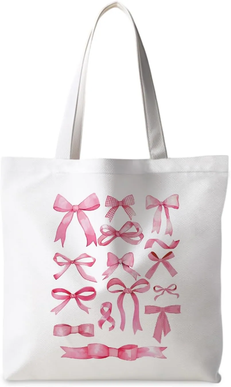 Preppy Tote Bag, Coquette Tote Bag, Preppy Stuff, Reusable Grocery Bags Shopping Bags