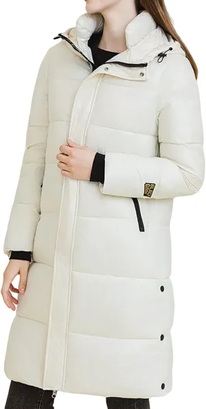 Puffer Jacket Womens Warm Winter 2023 Trendy Puffer Jackets Cotton Padded Coats Fashion Solid Hooded Bubble Jackets