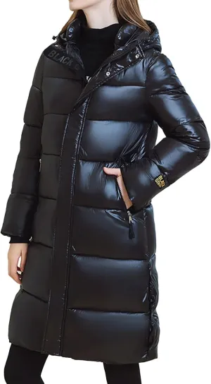 Puffer Jacket Womens Warm Winter 2023 Trendy Puffer Jackets Cotton Padded Coats Fashion Solid Hooded Bubble Jackets