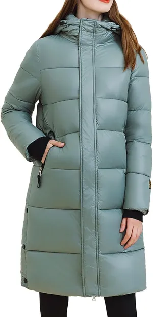Puffer Jacket Womens Warm Winter 2023 Trendy Puffer Jackets Cotton Padded Coats Fashion Solid Hooded Bubble Jackets