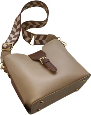 Purses for Women Crossbody Anti Theft Fashion Cotton Canvas Handbags Tote Purses Trendy Clutch Saddle Bag(Khaki)