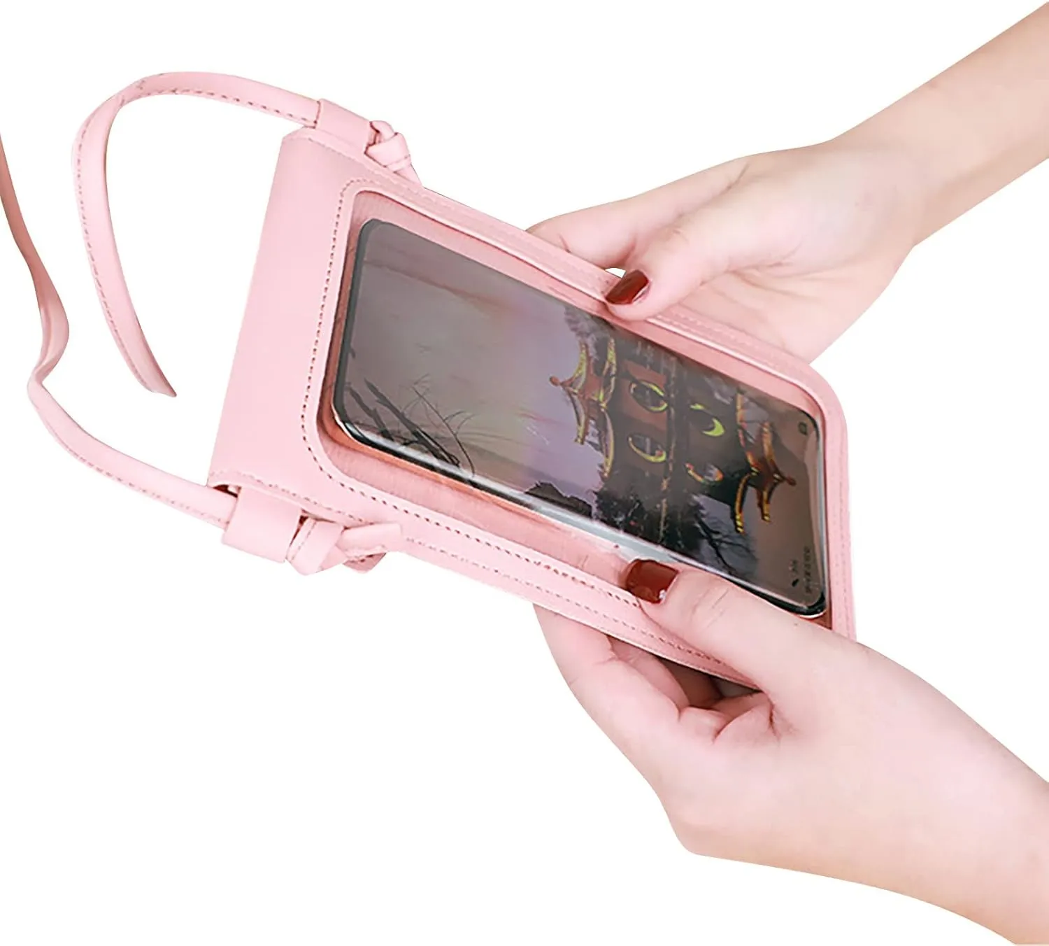Purses for Women Crossbody Anti Theft Retro Studded Crossbody Bags Small Shoulder Purses Transparent Bag(B)