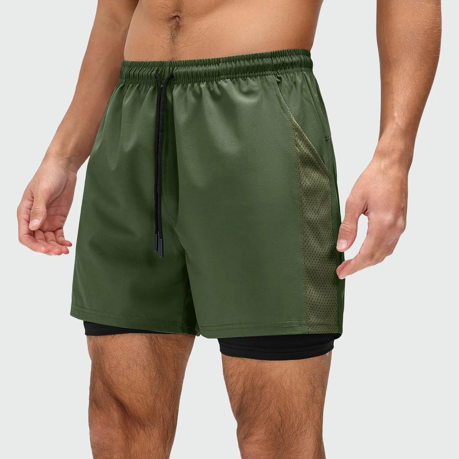 Quick Dry Athletic Shorts for Men Breathable Mesh Summer Shorts Thin Workout Fitness Training Short Pants