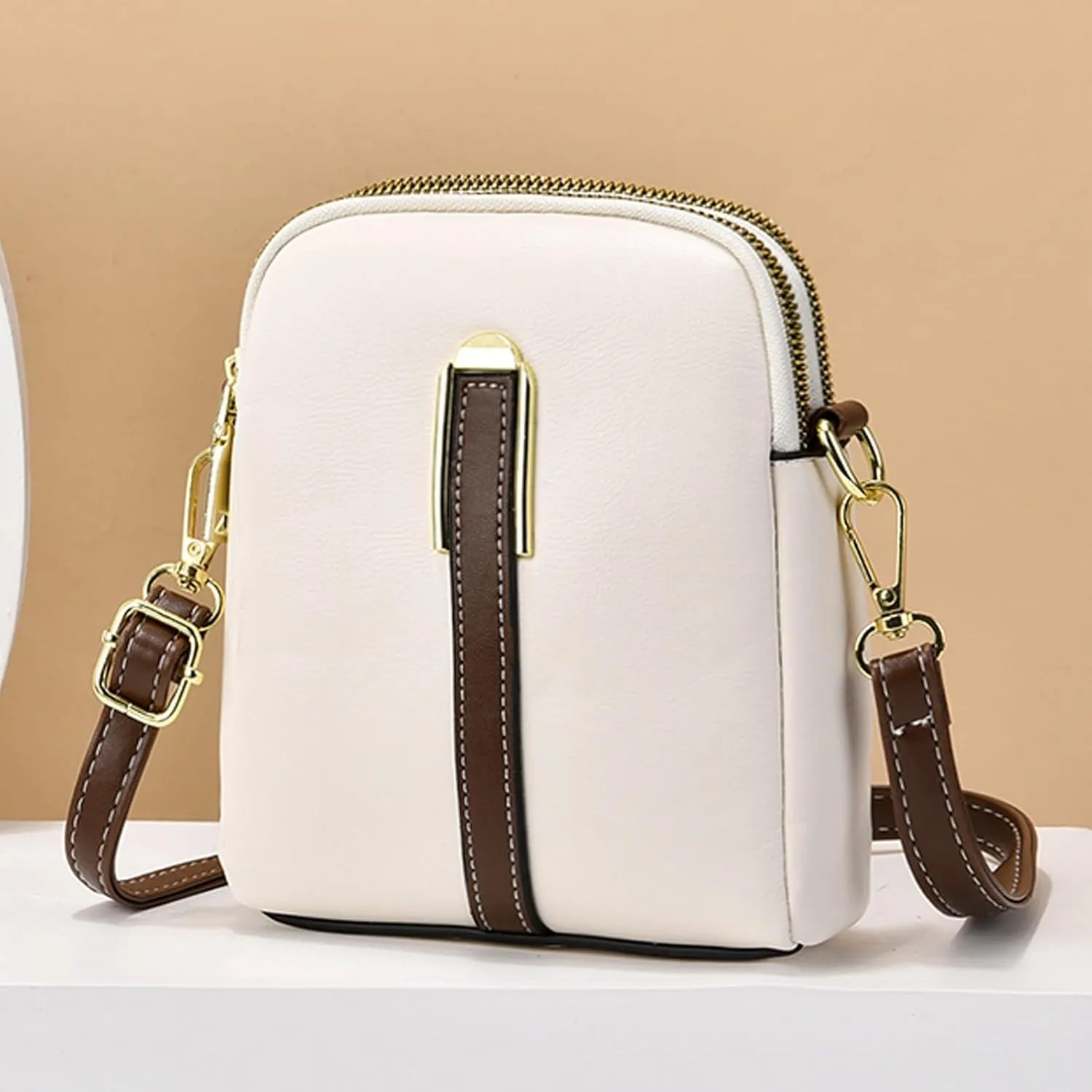 Quilted Crossbody Bags for Women Small Designer Crossbody Bags Women's Carry Options for Work and Daily Use(White)