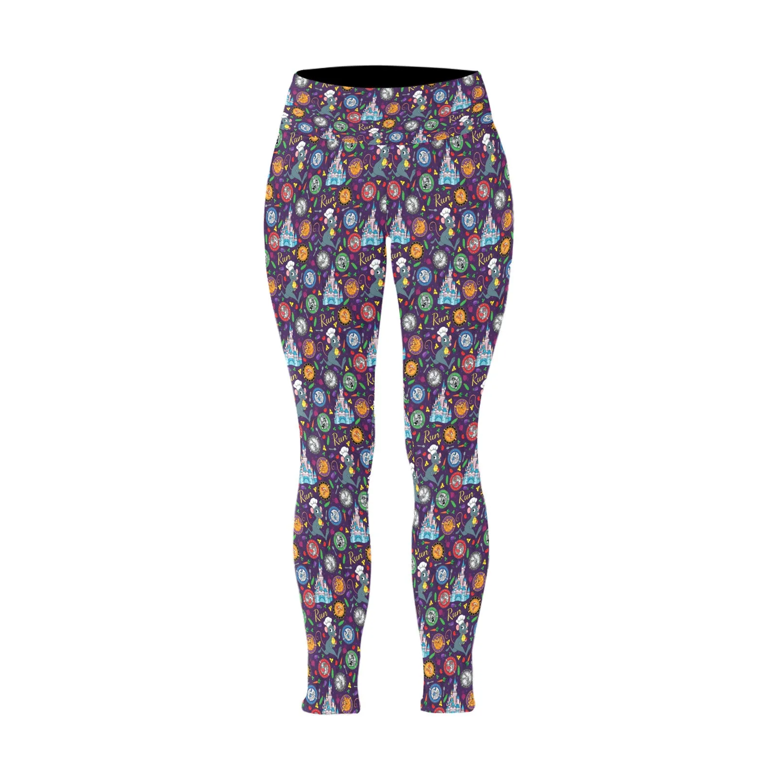Ratatouille Wine And Dine Race Women's Plus Size Athletic Leggings