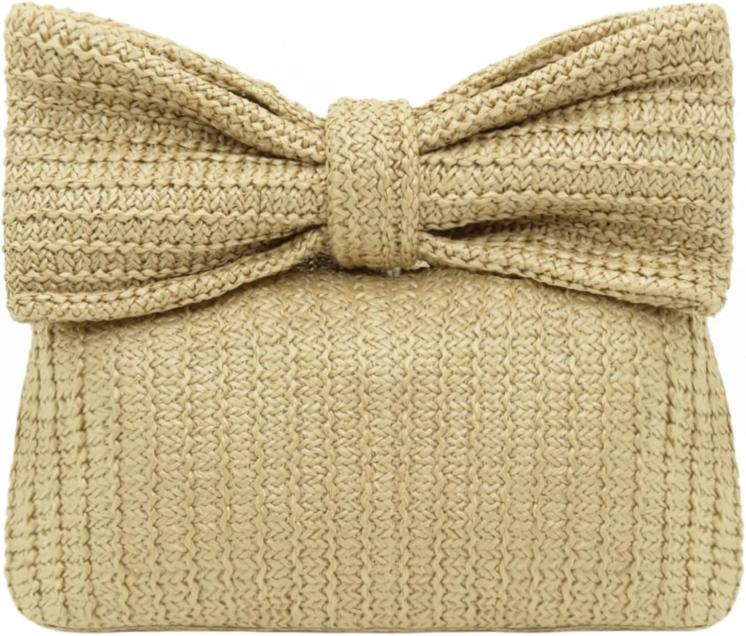 Rattan Clutch Purse for Women,Summer Straw Woven Beach Woven Bag Wicker Raffia Envelope Evening Clutch for Wedding