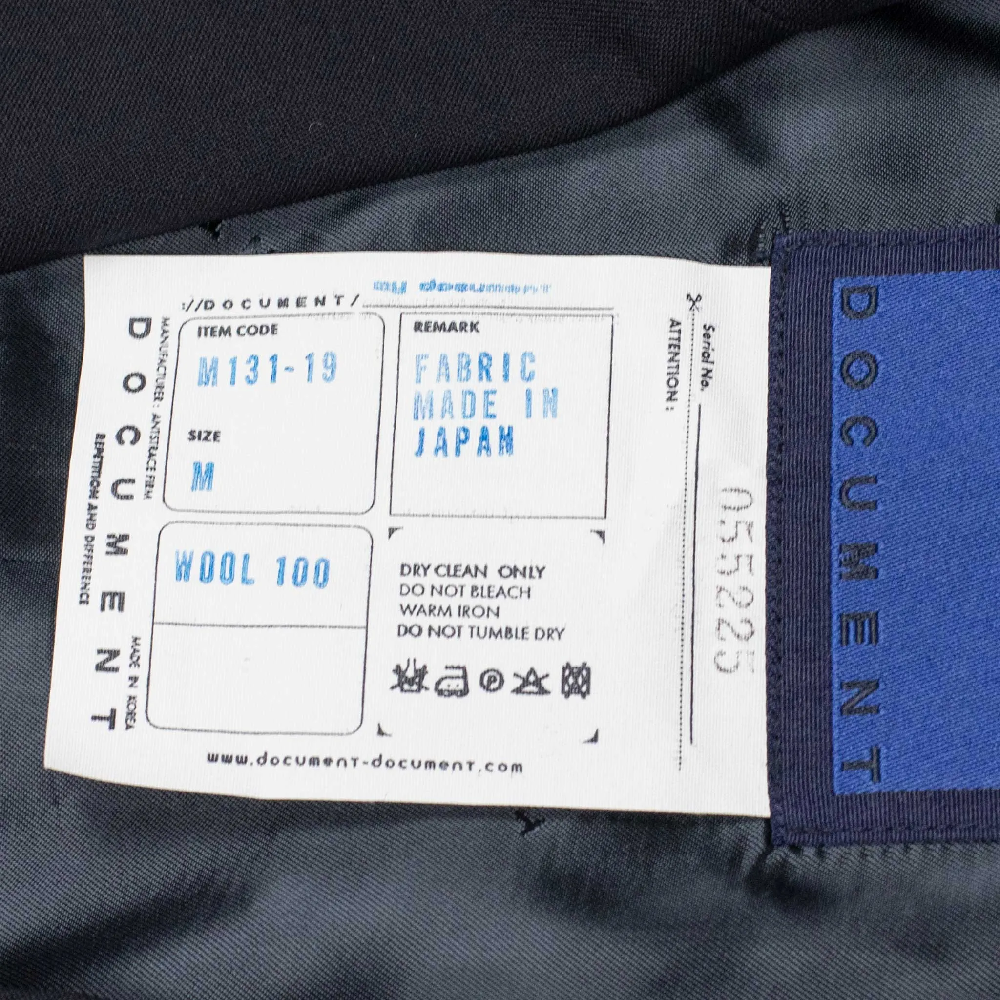 Relaxed blazer in navy Japanese wool