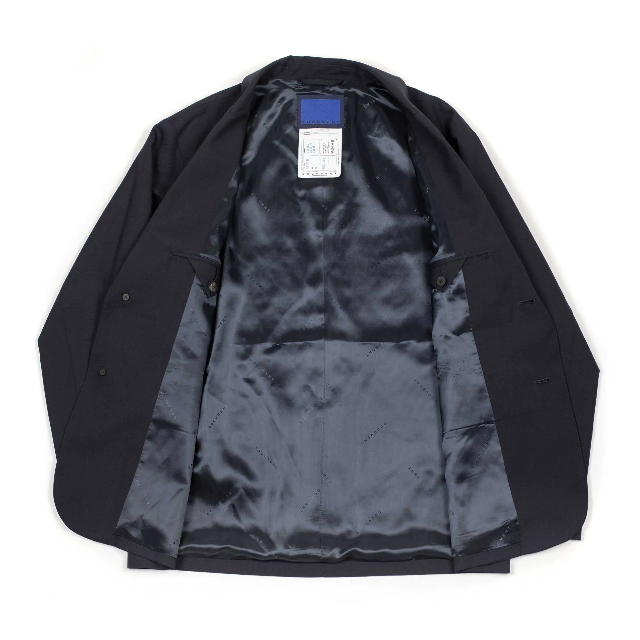 Relaxed blazer in navy Japanese wool