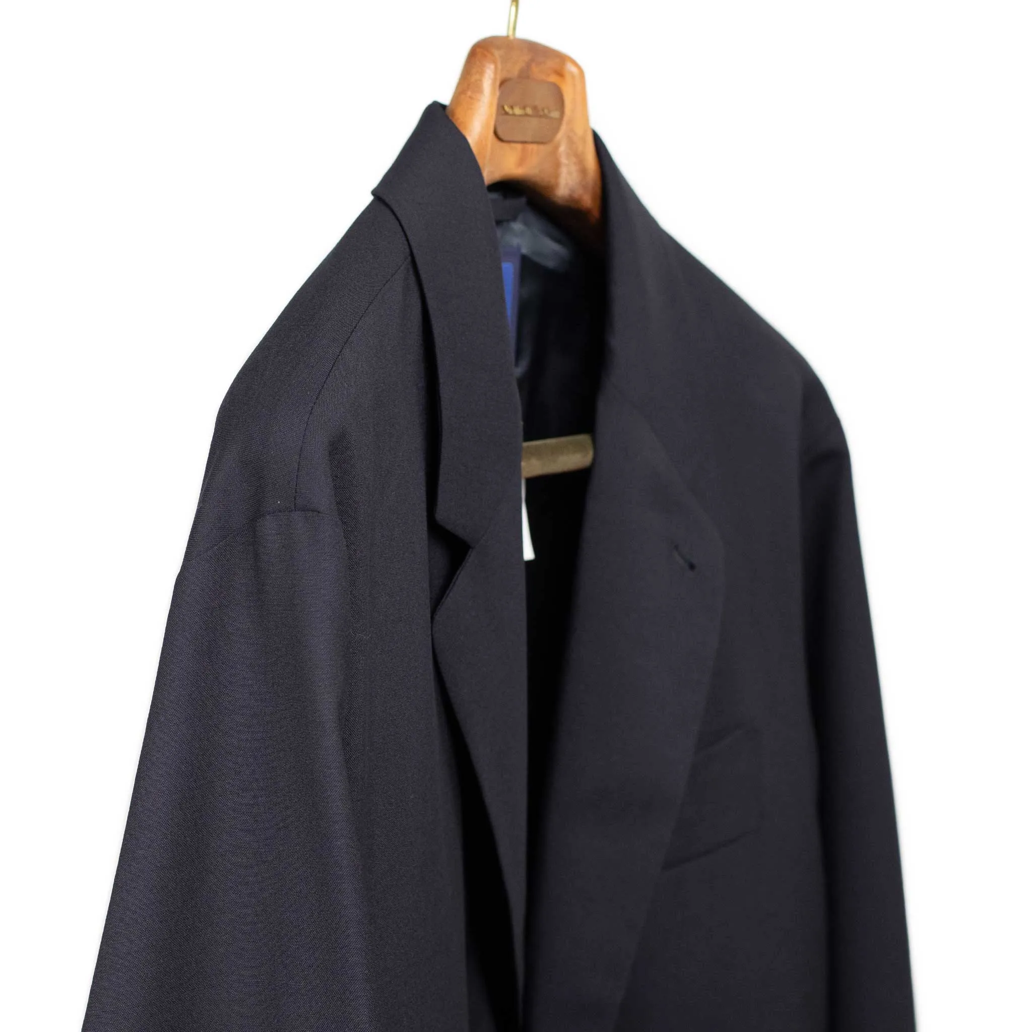 Relaxed blazer in navy Japanese wool