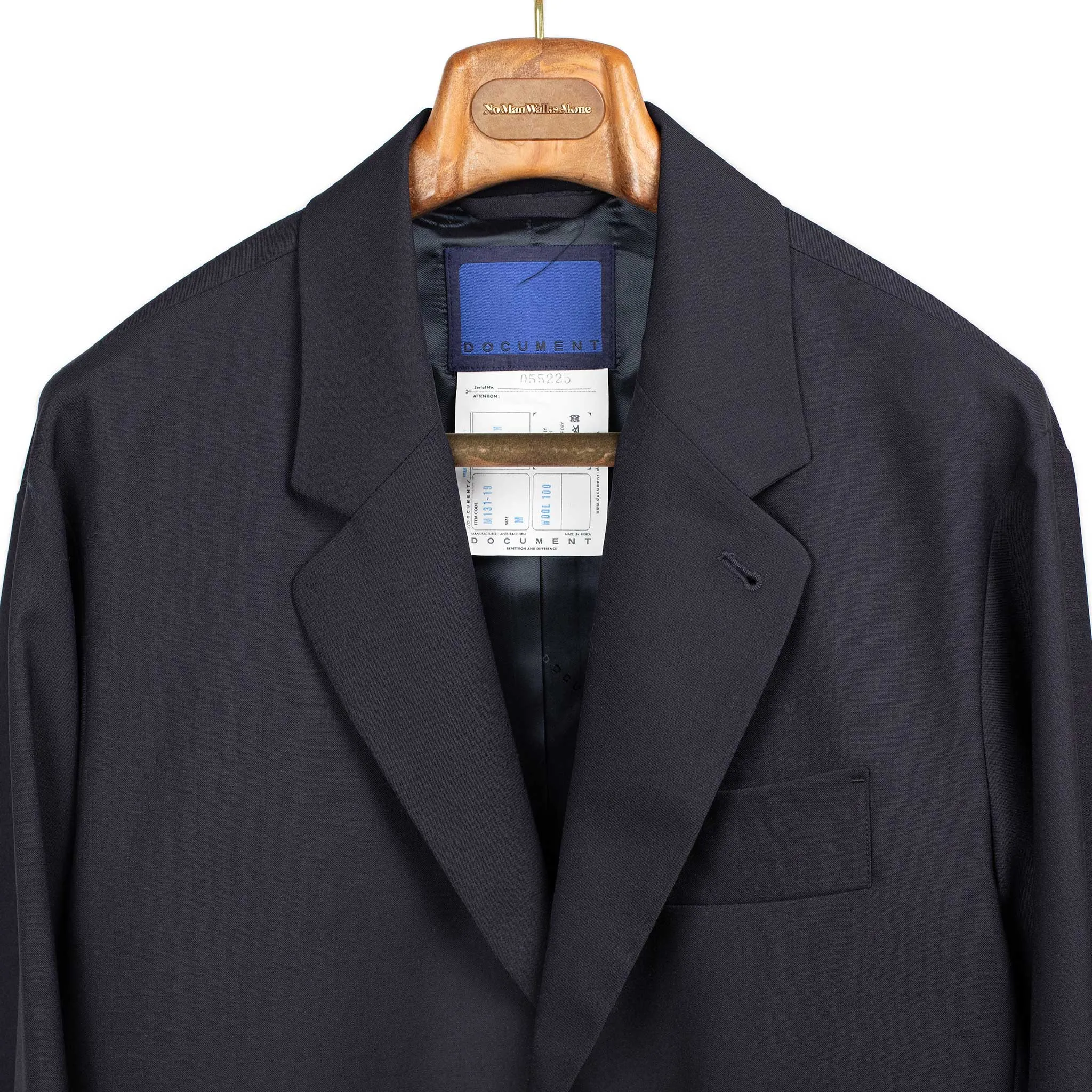 Relaxed blazer in navy Japanese wool
