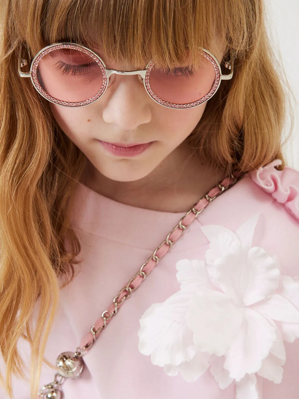 Rhinestone sunglasses 17C065-Pink