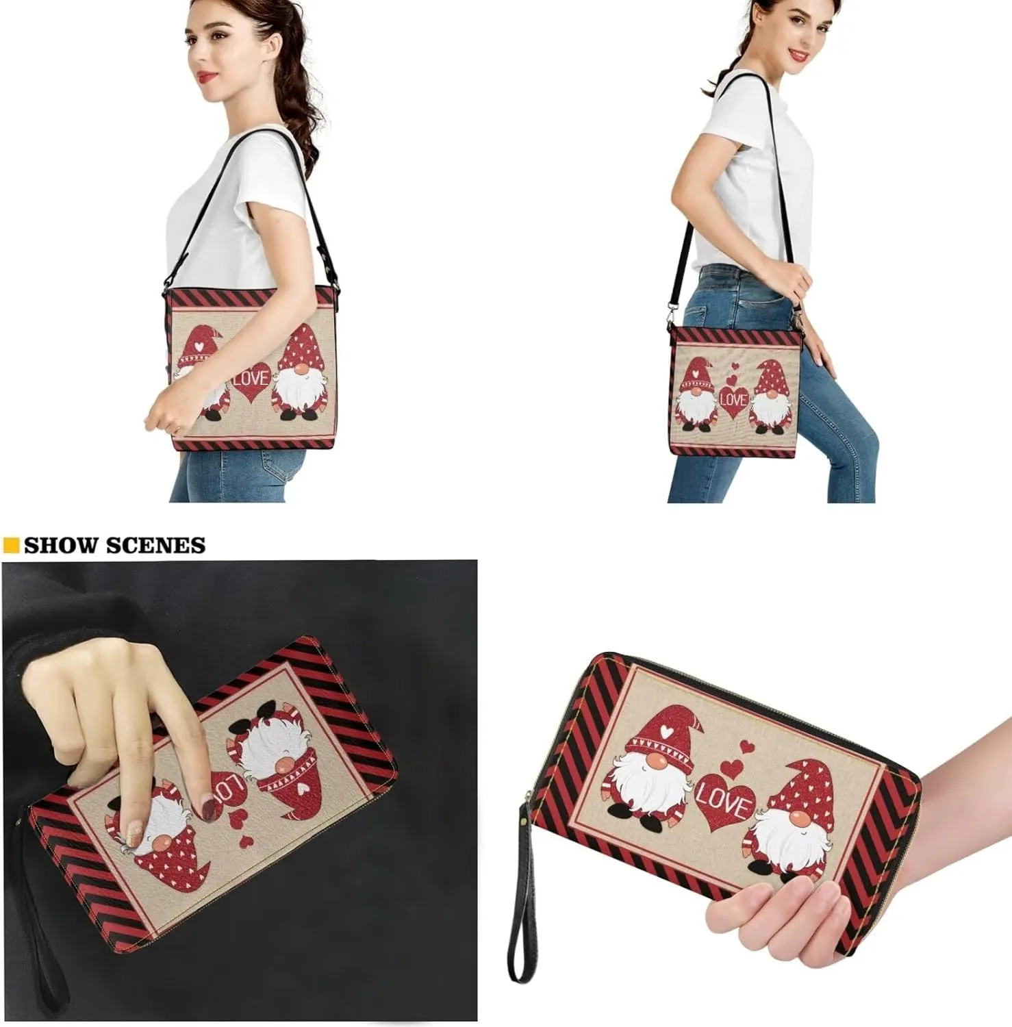 Rnyleeg Leather Crossbody Bags for Women Large Capacity Hobo Bag with 2 PCS Adjustable Strap Matching Waterproof Wallet Purse