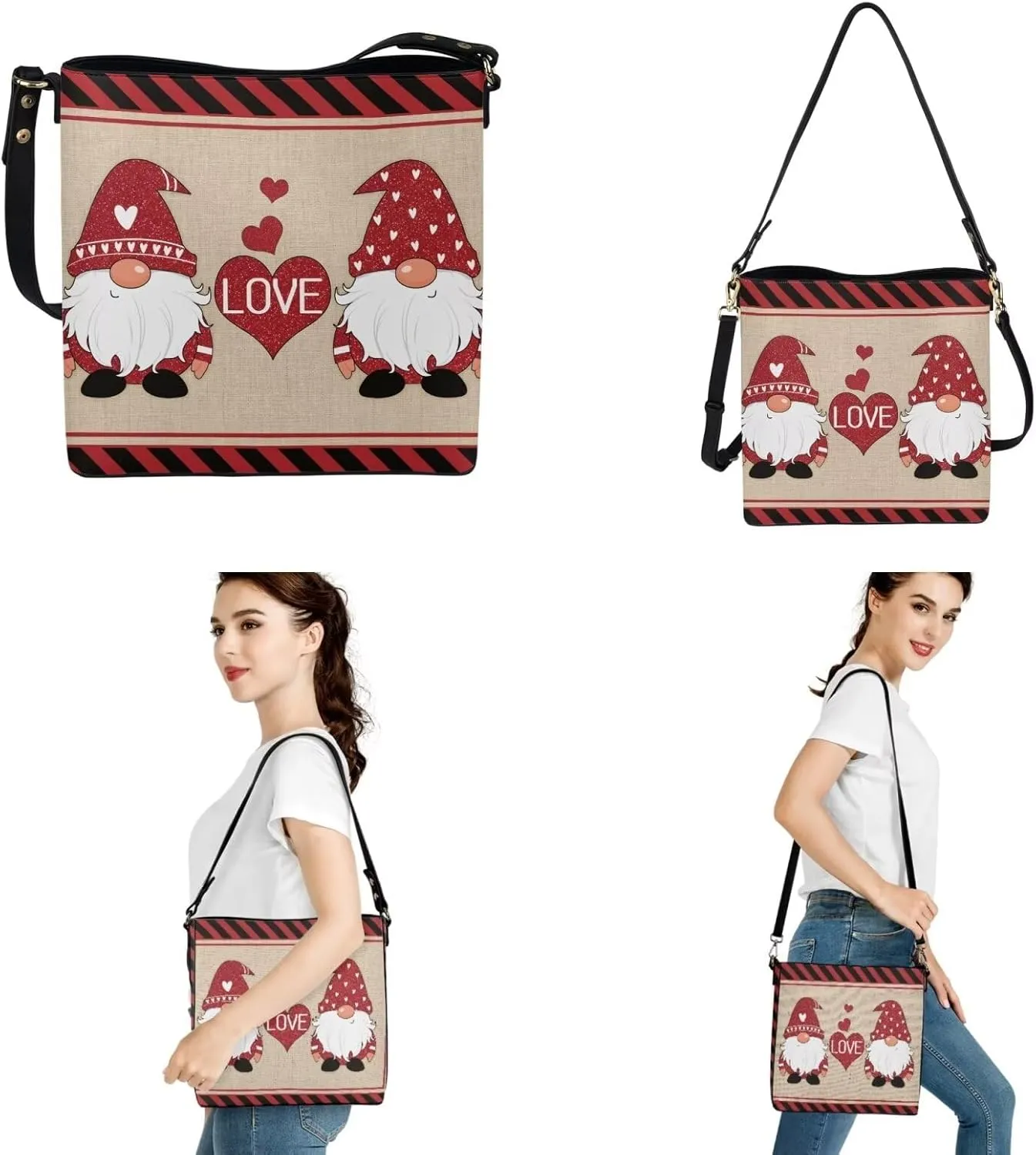Rnyleeg Leather Crossbody Bags for Women Large Capacity Hobo Bag with 2 PCS Adjustable Strap Matching Waterproof Wallet Purse