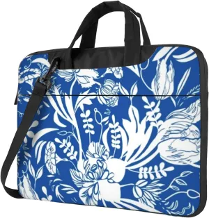Royal Porcelain Blue Stylish 13-15.6 Inch Laptop Bag For Man And Women, Computer Messenger Bag, Trendy Shoulder Strap Design