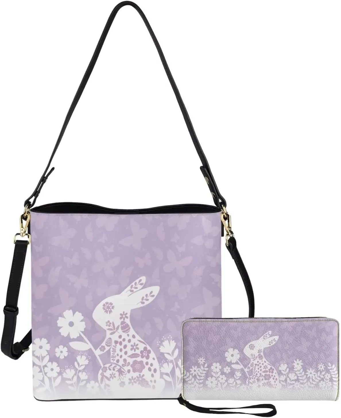Saddle Bags Set 2 Piece Shoulder Bag Crossbody Bags for Women Large Capacity with Zipper Purses for Women