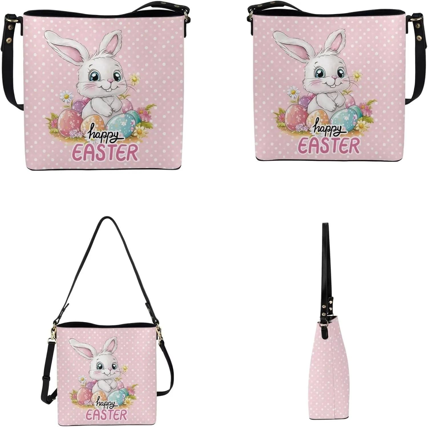 Saddle Bags Set 2 Piece Shoulder Bag Crossbody Bags for Women Large Capacity with Zipper Purses for Women