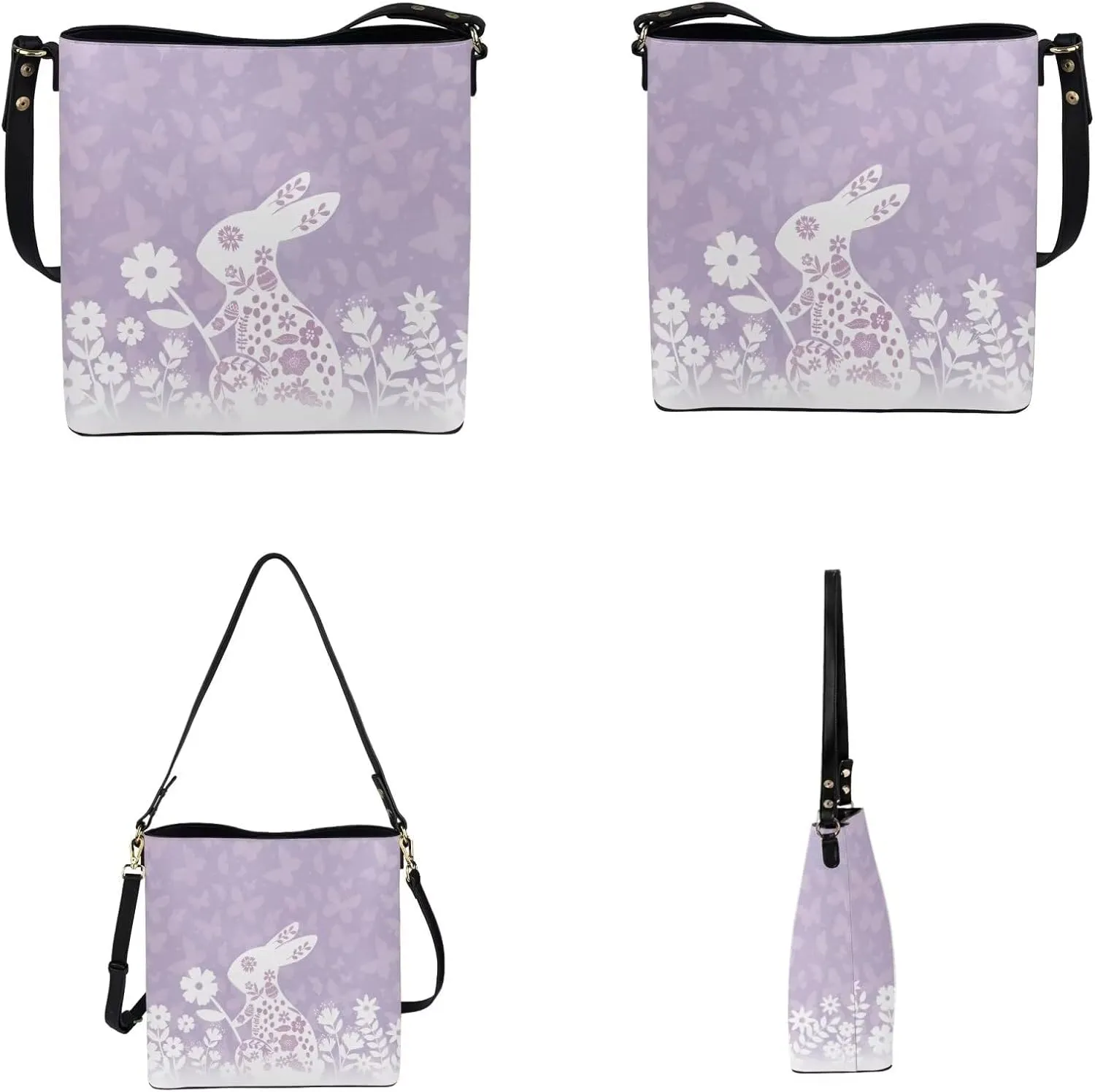Saddle Bags Set 2 Piece Shoulder Bag Crossbody Bags for Women Large Capacity with Zipper Purses for Women