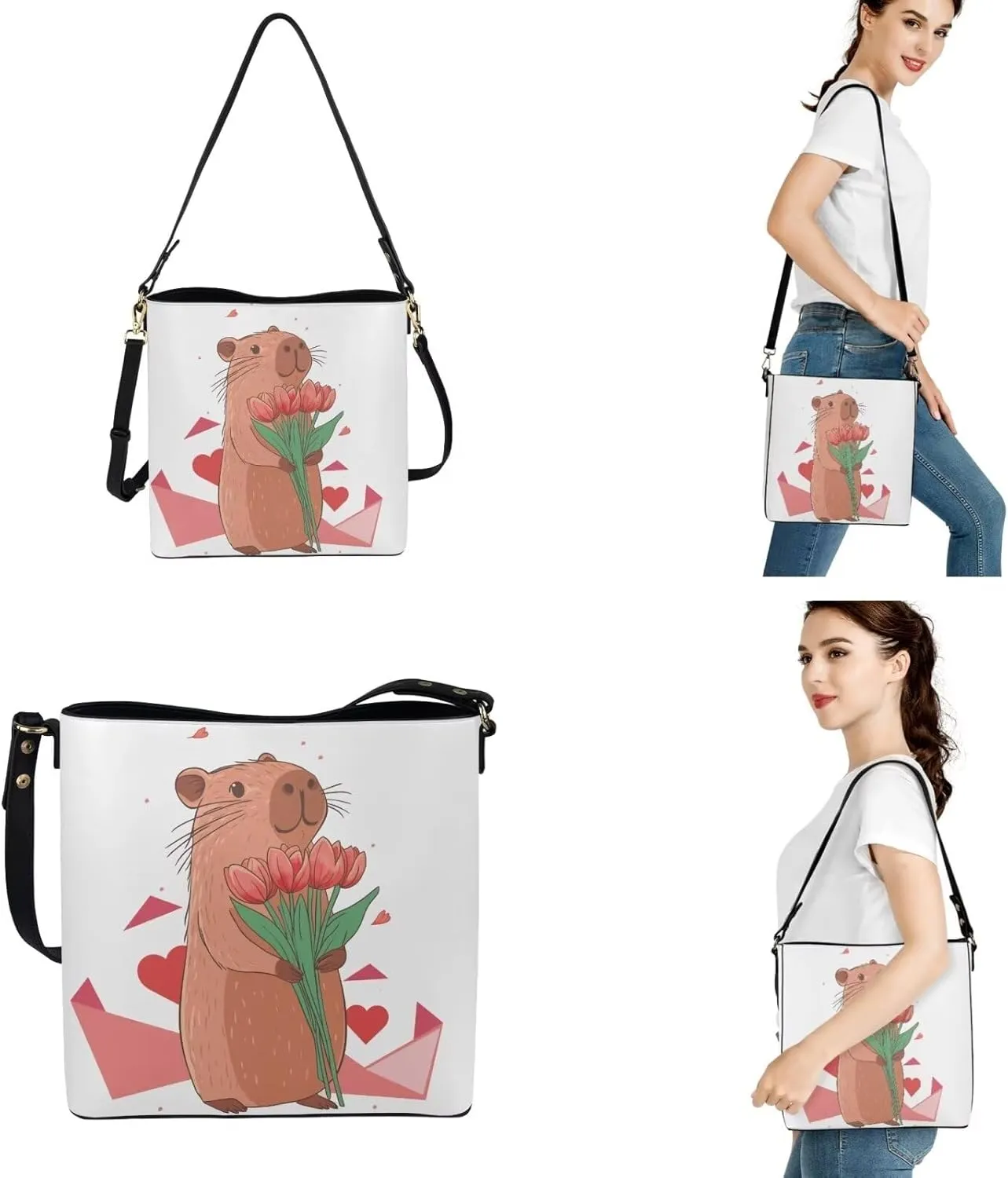 Saddle Purses for Women Hand Strap Wallet Large Saddle Bags Set of 3