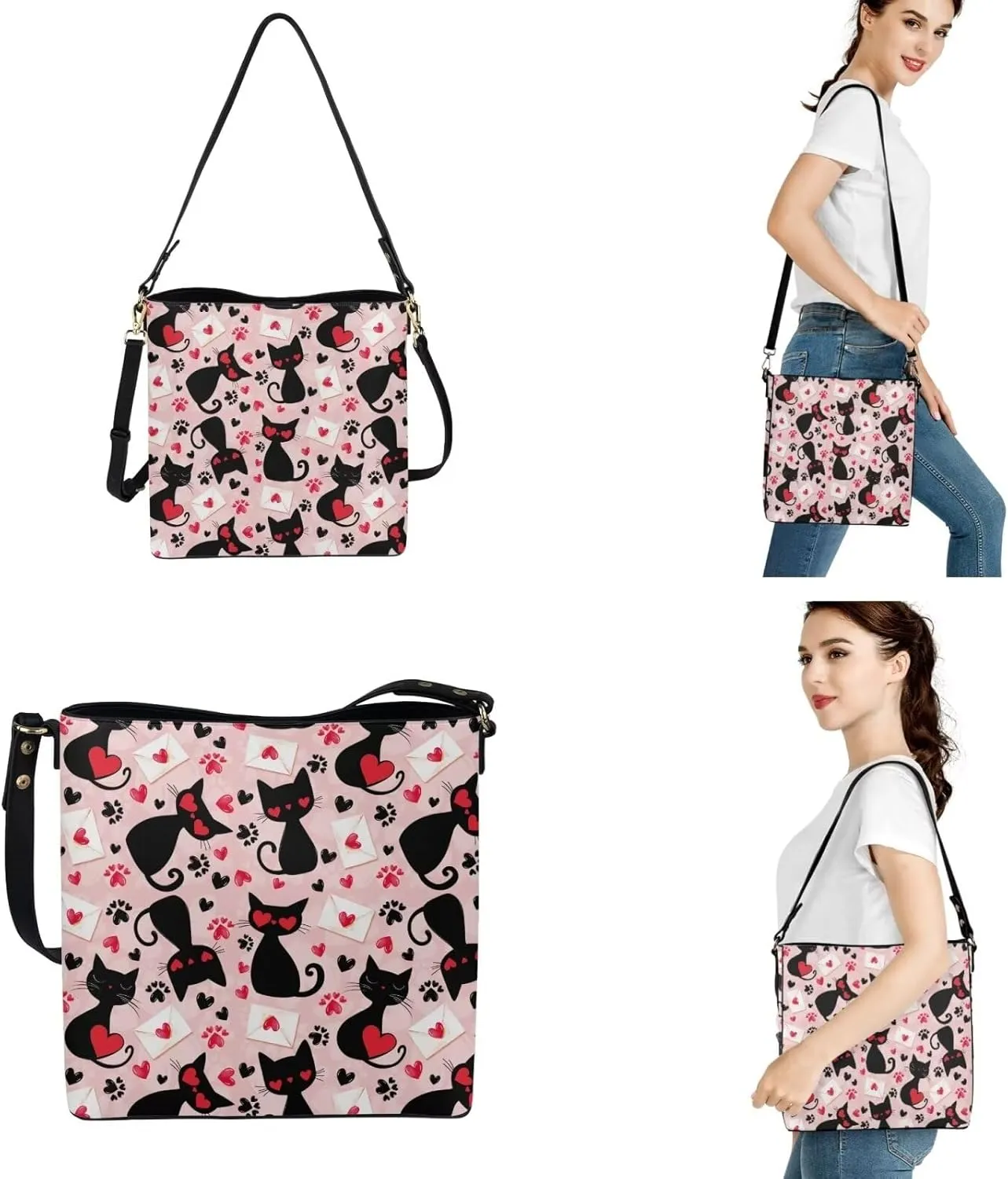 Saddle Purses for Women Hand Strap Wallet Large Saddle Bags Set of 3