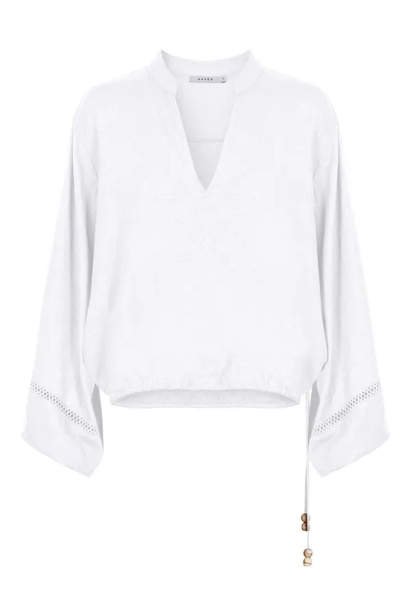 Sardinia Tie Blouse Blanco