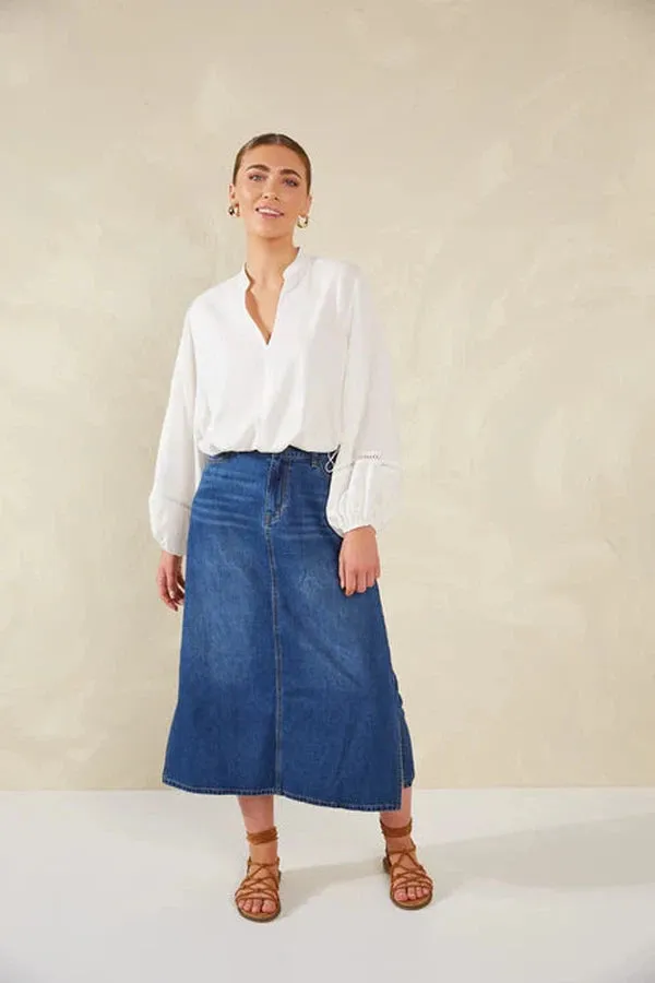 Sardinia Tie Blouse Blanco