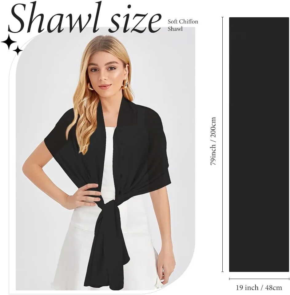 Shawls and Wraps for Evening Dresses, Dress Shawl, Chiffon Shawl Wraps for Women Weddings Valentines Day Gifts