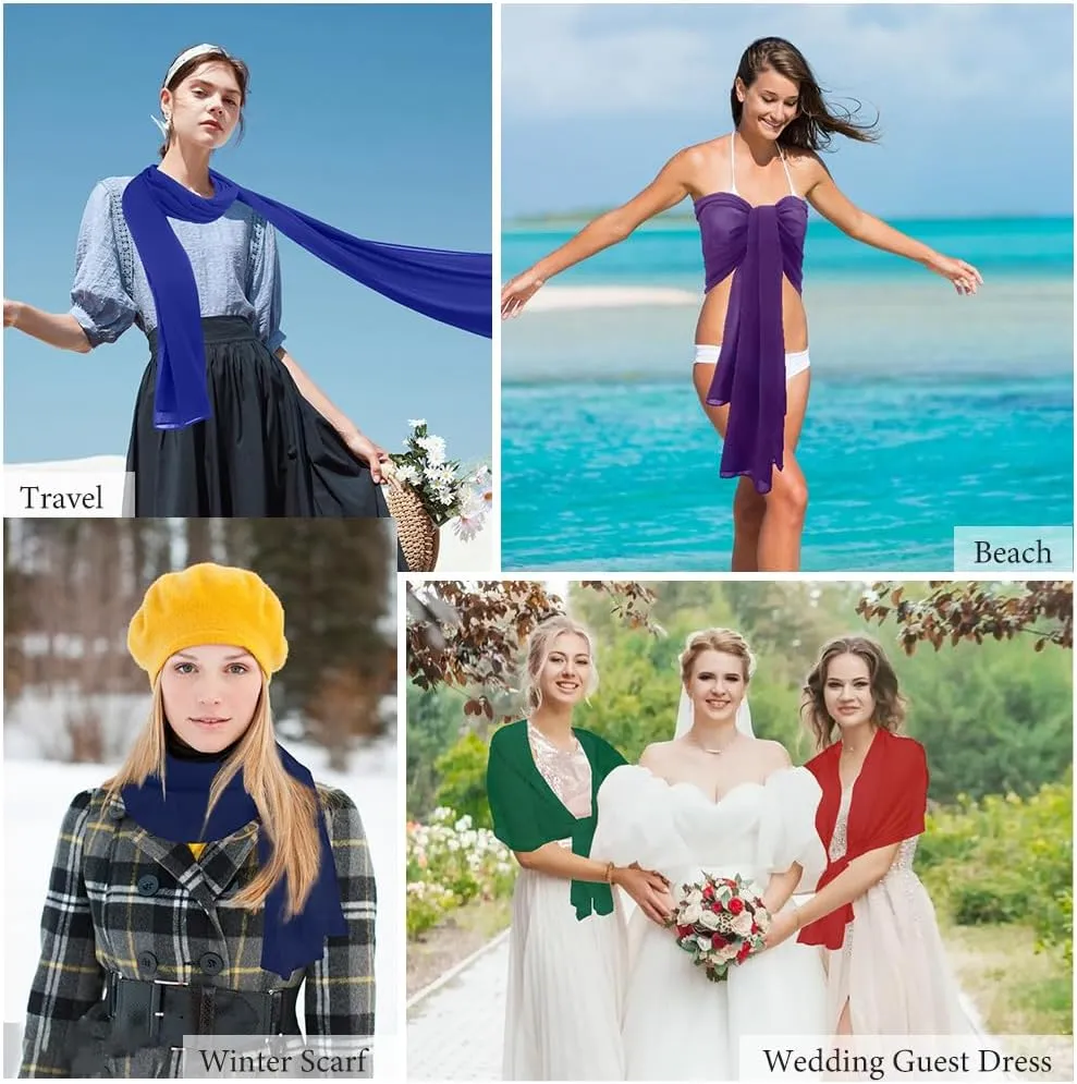 Shawls and Wraps for Evening Dresses, Dress Shawl, Chiffon Shawl Wraps for Women Weddings Valentines Day Gifts