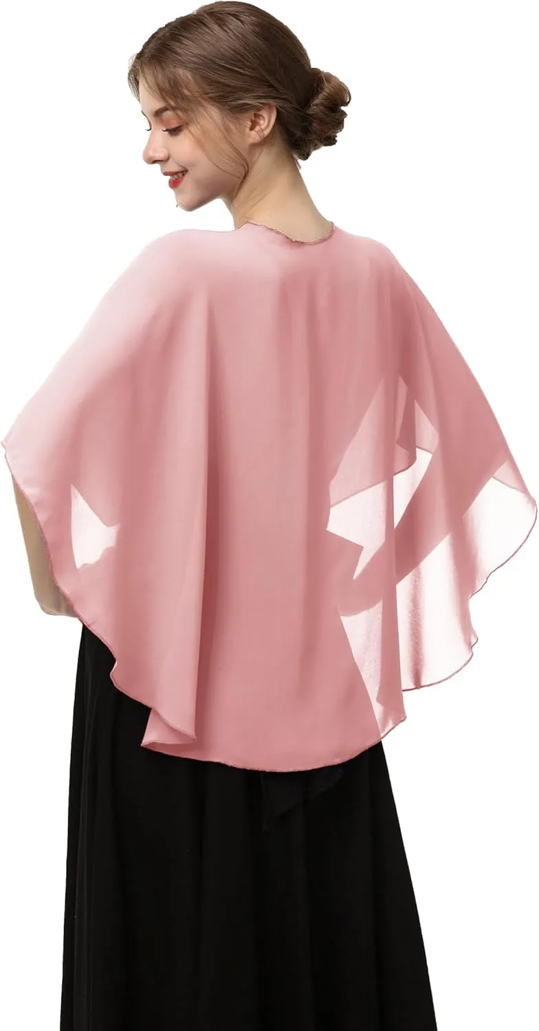Shawls and Wraps for Evening Dresses Sheer Chiffon Women Elegant Soft Silky Scarf Scarve Wedding Bridal Stole