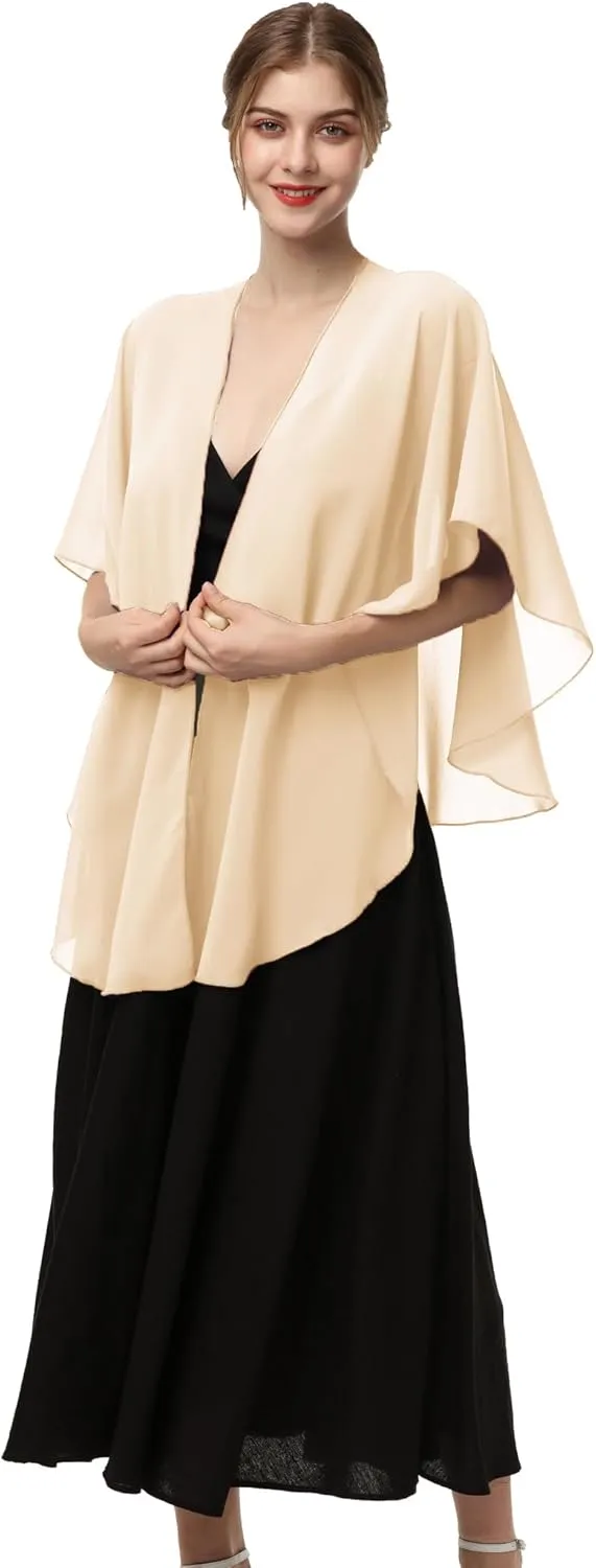 Shawls and Wraps for Evening Dresses Sheer Chiffon Women Elegant Soft Silky Scarf Scarve Wedding Bridal Stole