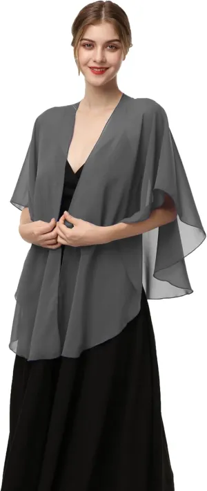 Shawls and Wraps for Evening Dresses Sheer Chiffon Women Elegant Soft Silky Scarf Scarve Wedding Bridal Stole