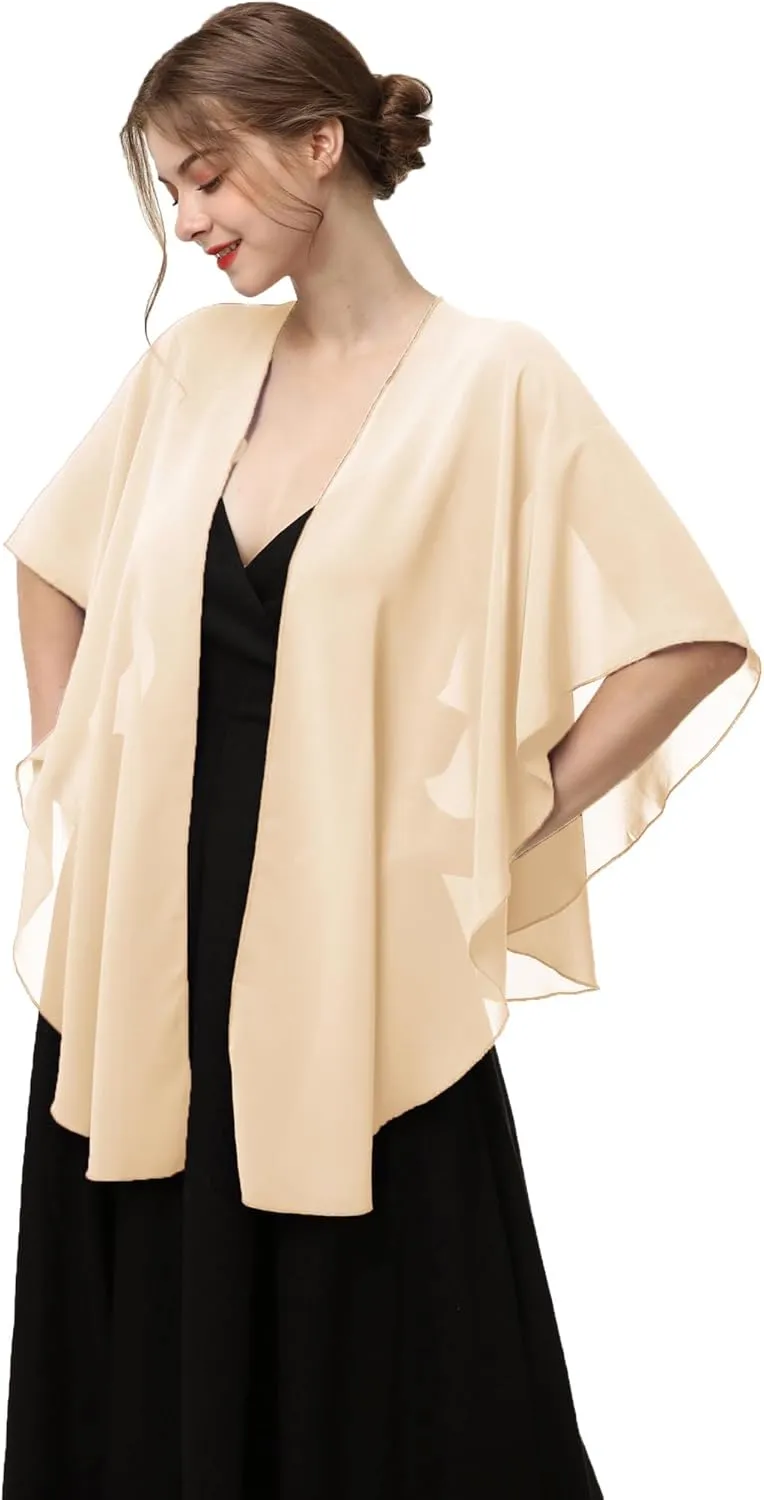 Shawls and Wraps for Evening Dresses Sheer Chiffon Women Elegant Soft Silky Scarf Scarve Wedding Bridal Stole