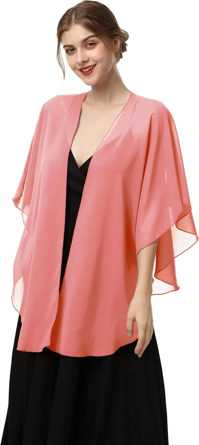 Shawls and Wraps for Evening Dresses Sheer Chiffon Women Elegant Soft Silky Scarf Scarve Wedding Bridal Stole
