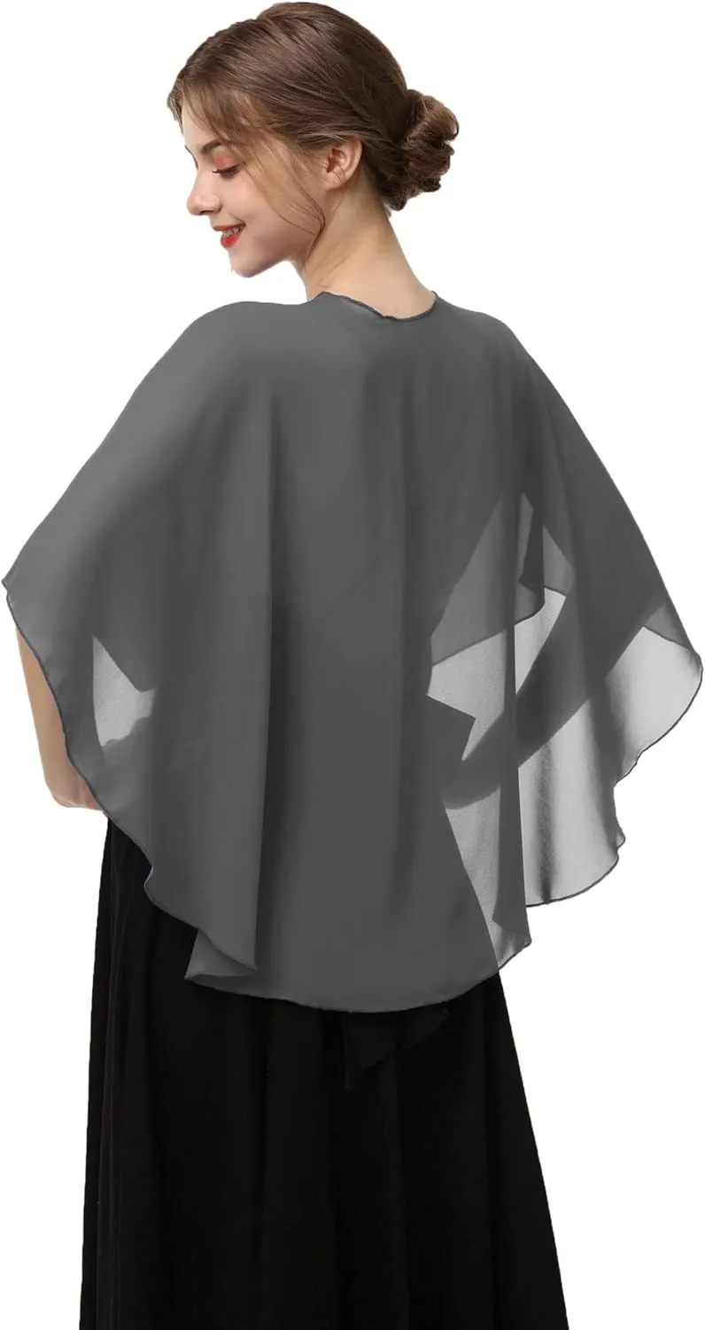 Shawls and Wraps for Evening Dresses Sheer Chiffon Women Elegant Soft Silky Scarf Scarve Wedding Bridal Stole